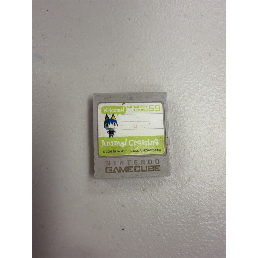 Nintendo Memory Card 59 Gray 59 Blocks for GameCube Animal Crossing 2002